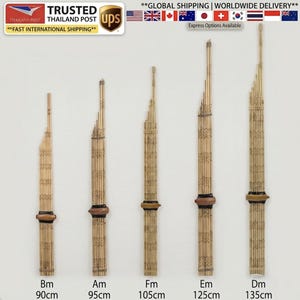 Authentic Thai Khaen Bamboo Mouth Organ | 16-Pipe Folk Instrument, Silver Reeds (Am, Dm, Em, Fm, Bm)
