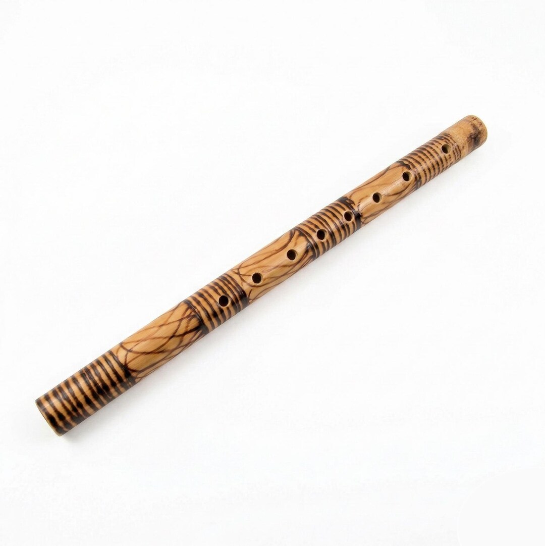 Authentic Thai Bamboo Flute – Khlui Phiang Aw, Burnt Pattern Woodwind ...