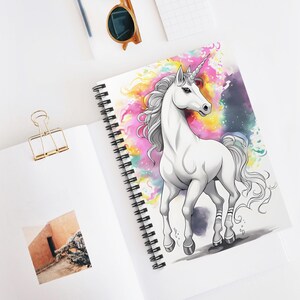 Traum Einhorn Spiralblock, Schreib Journal, erstellen und Geschenk, Fantasy Briefpapier, Kinder Geschenk, Schulanfang
