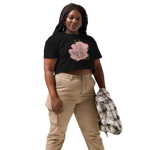 Women&#39;s Relaxed Fit Crop Top: Combed Cotton Tee
