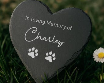 Personalized Pet Memorial Stone: Engraved Grave Marker, Dog Sympathy Gift