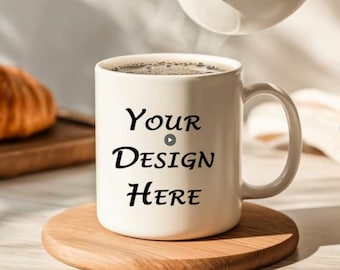 Mug Video Mockup, 11oz White Mug Mockup Video, Coffee Cup Video Mock Up, Real Mug Mockup, Canva Compatible Mug Video, 11 oz Mug Clip