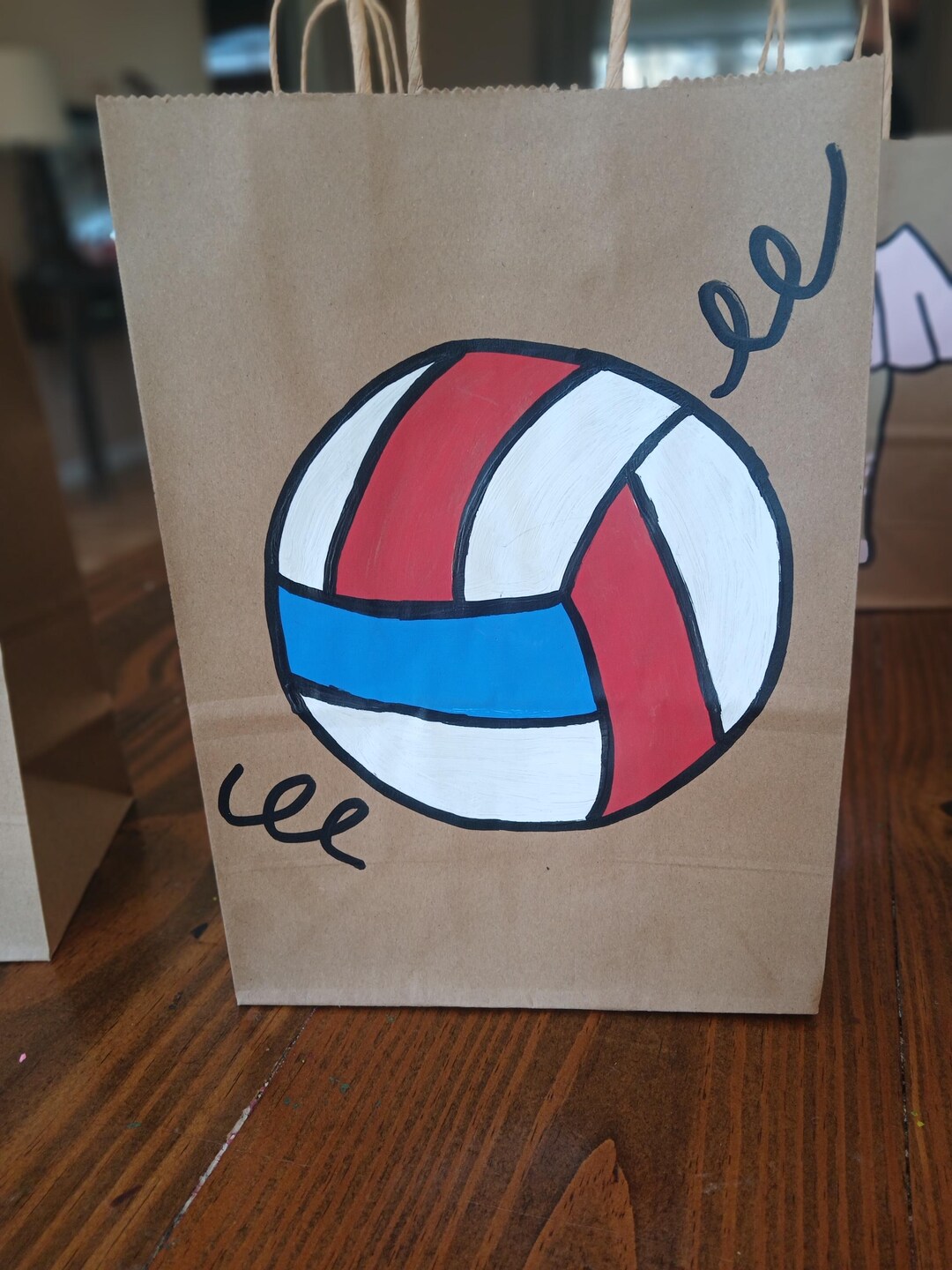 thumbnail image 2 of 20PCS Volleyball Clear Gift Bags With Handles - Sport Theme Party Favor Bags For Team Gifts & Snacks 2 of 13