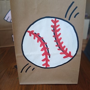 Baseball Softball kundengerechte handbemalte Geschenk-Bevorzugungs-Tasche, Baseball-Softball-Team-Bankett-Party-Treibstoff-Taschen
