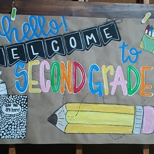 Handpainted Customizable Classroom Teacher Back to School Banner