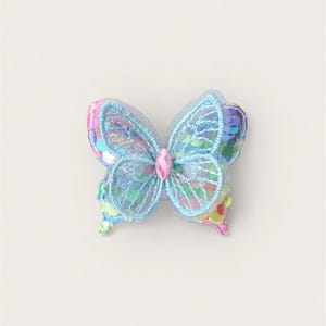 Iridescent Butterfly Hair Clip: Y2K Pastel Coquette Barrette