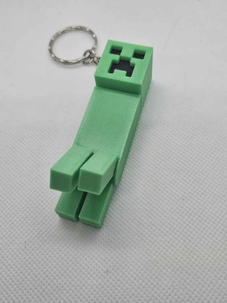 Articulated Minecraft Creeper Keychain - Etsy
