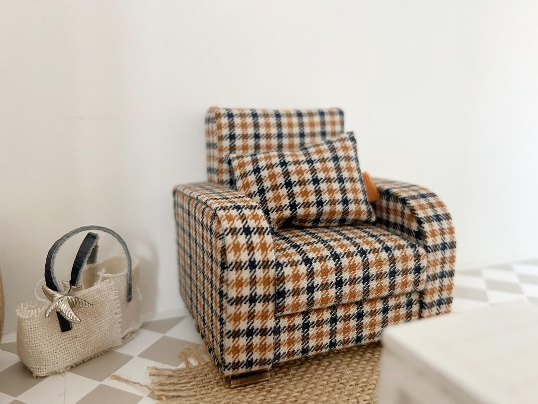 1:12 Checkered Chair - Etsy