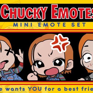 Chucky Mini Emote Set for Twitch, Discord, Etc. | Cute Emotes | Twitch Emotes | Streamer Emotes | Chucky | DBD | Dead By Daylight | Horror