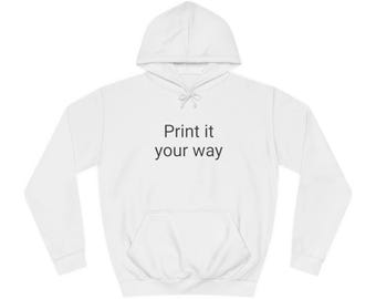Customizable Unisex College Hoodie - Personalized Apparel for Students, Gifts for Graduates, Comfortable Streetwear, Trendy College Outfit,