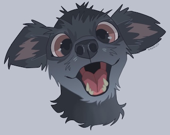 Digital pet portrait headshot commissions