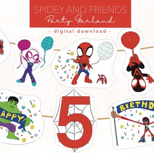Spidey and Amazing Friends Birthday Garland | Spidey and Friends Birthday Decor | Spidey Party Garland | Spidey Birthday Party | Spidey