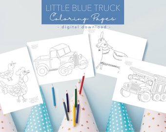 Little Blue Truck Coloring Pages | Little Blue Truck Birthday | Little Blue Truck Download | Barnyard Birthday | Printable Coloring Book