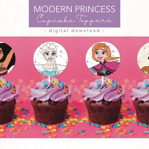 Disney Prinzessin Kuchendeckel | Disney Prinzessinnen Geburtstag | Disney Prinzessin Geburtstag Cupcake Toppers | Disney Prinzessinnen Geburtstagsparty |