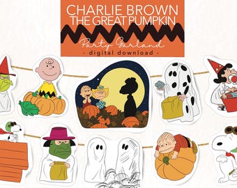 Charlie Brown Wielki baner z dynią na Halloween