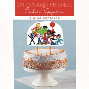 Spidey and Friends Cake Topper | Spidey and Friends Birthday | Spidey Cake Topper | Spidey Amazing Friends Cake Topper | Spidey Party