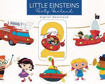 Guirnalda de cumpleaños de Little Einsteins / Pancarta de cumpleaños de Little Einsteins / Pancarta imprimible de Little Einsteins / Fiesta de cumpleaños de Little Einsteins