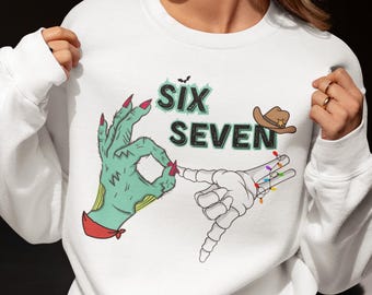 Six Seven Png, Sublimation Designs, Six Seven Meme, Popular Png, Trending Png, Merry Christmas Png, Spooky Season, Halloween Western Png, 67