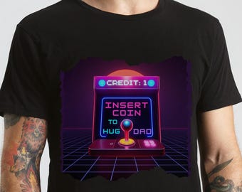 Retro Gamer Dad Shirt, Funny Father's Day Gift, Gamer Dad Gift, Gift for Him, Vintage Arcade T-Shirt, New Father Gift, Gift For Husband