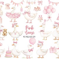Silly Goose Clipart | Spring Vintage Cottagecore, Whimsical Cute ...
