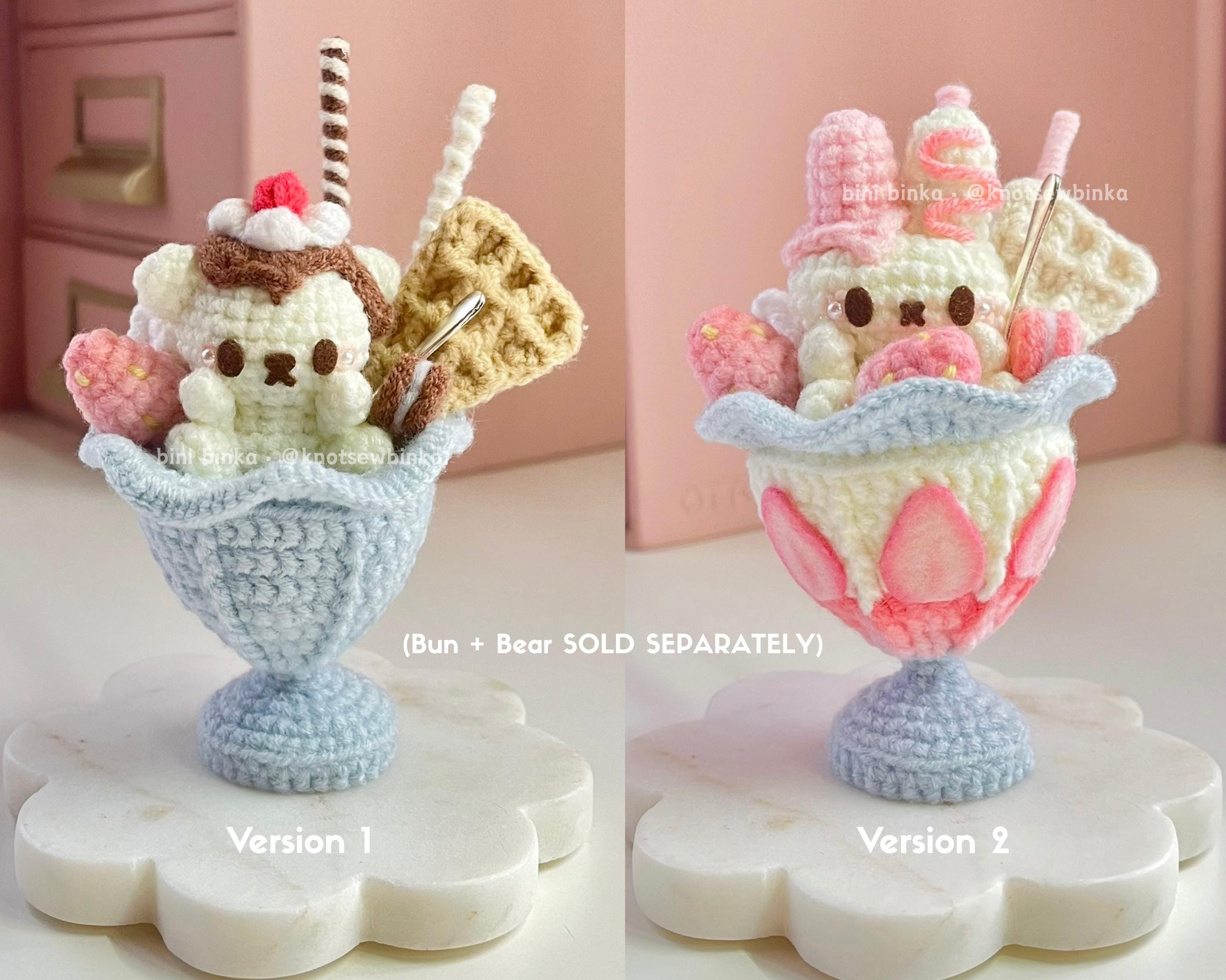 Tulip Sundae Dessert Cup (PDF Crochet Pattern - Accessory Pattern