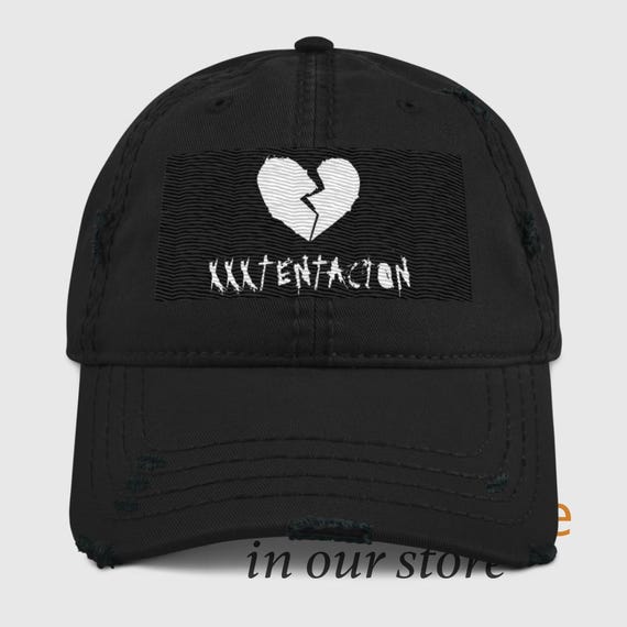 Stiched Brocken Xxxtentacion Heart Hat (cap) - Etsy