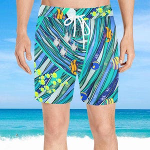 Halflange zwemshorts oceaanvis heren voor hem cadeau voor mijn tiener voor mijn man vader strandkleding