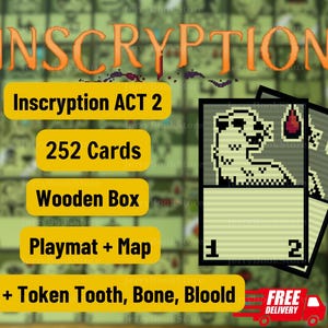 Inscryption ACT2 Deck • Inscryption Cards • 252 Cards • Cryptid • Inscryption Map and Playmat • Stoat Card • Inscription Trading Card Games