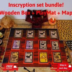 Inscription Trading Card Games -Inscryption ACT1 Deck • Inscryption Cards • 230 Cards • Cryptid • Inscryption Map and Playmat • Stoat Card