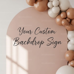 Birthday Backdrop Name Sign – Custom Wooden Name Cutout for 1st Birthday, Nursery Decor, Wedding, or Special Event
