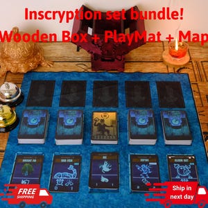 Inscription Trading Card Games-Inscryption ACT3 Deck • Inscryption Cards • 211 Cards • Cryptid • Inscryption Map and Playmat • Stoat Card •