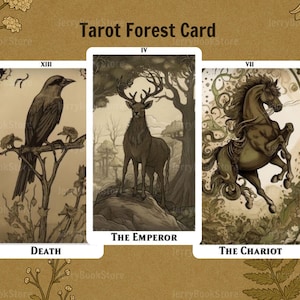 Forest Spirit Tarot Deck, Tarot of Forest Spirit, 78 Tarot Cards, Tarot Deck with Guidebook, Tarot Witchcraft, Green Witch Tarot Deck