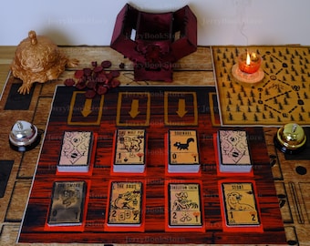 Jogo de cartas Inscryption 330 • Jogo de cartas Kaycee's Mod • Mais de 460 cartas • Com tapete e mapa • Jogos de cartas colecionáveis • Carta Stoat •