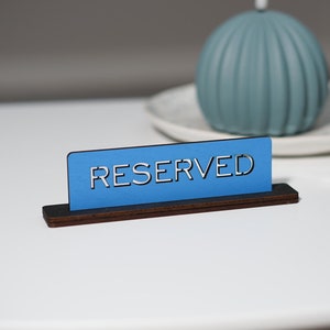 Wooden Reserved Table Sign: Restaurant Decor