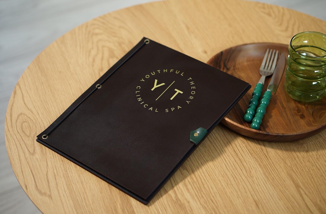 Personalized Leather Menu Cover: Restaurant Cafe Bar Menu - Etsy
