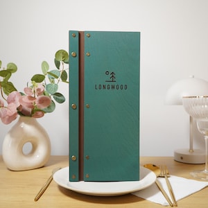 Couverture de menu personnalisée, support de menu avec logo en relief, tableau de menu personnalisé, pochette pour menu, support de menu de carte des vins, couverture de menu de boissons