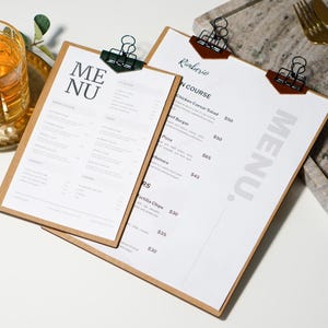 Holzbrett, Menühalter mit Logo, Getränkekarte, Menü-Klemmbrett, kundenspezifischer Restaurant-Menü-Ordner, Cafe Bar-Menü-Abdeckung