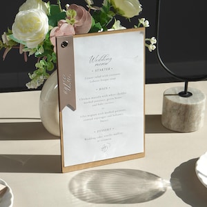 Hochzeit Menühalter, Cafe Bar Menü Cover, Holzbrett, Menühalter mit Logo,