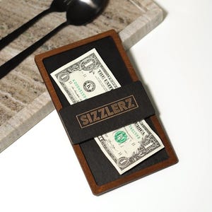 Wood Check Presenter, Custom Restaurant Bill Holder with Logo