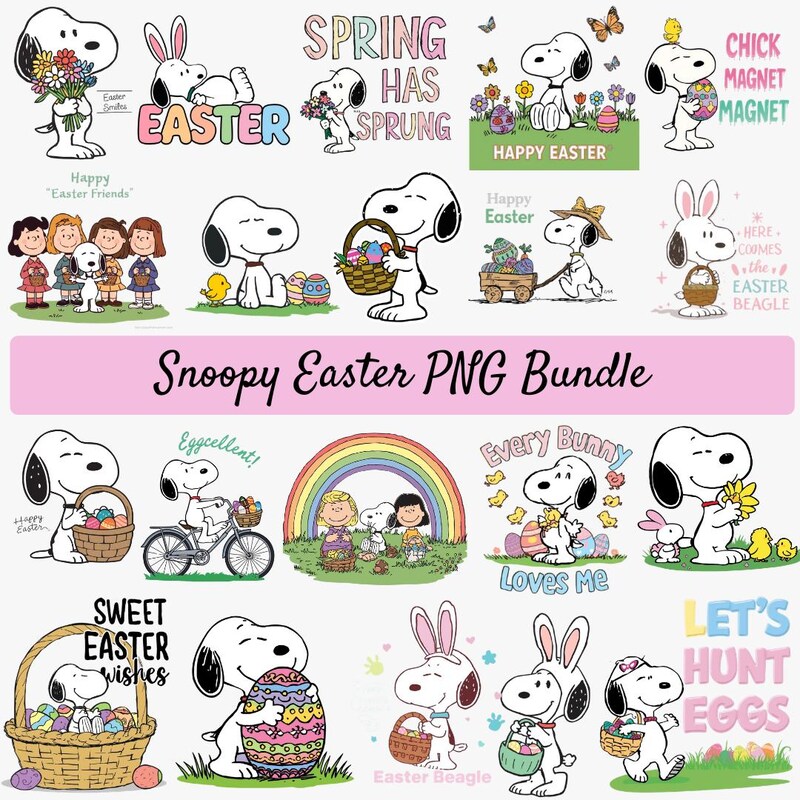 Snoopy Spring Clip Art - Etsy
