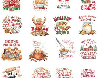 Christmas Kitchen Towel Sublimation Designs, Baking PNG (Digital Download)