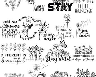 Wildflower Png Bundle, Wildflower Clipart, Boho Wildflowers Png, Colorful Bouquets, Watercolor Wreath Png, Wildflower Meadow Clipart Bundle