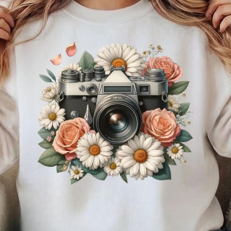 Floral Vintage Camera PNG Bundle | Photographer Sublimation Clipart ...