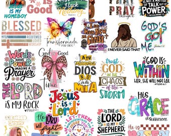Christian Faith PNG Bundle, Bible Verse, Jesus (Digital Download)