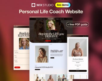 Plantilla web completa de Wix / Wix Studio para coaches de vida / Sistema de reservas integrado