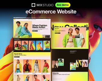 Plantilla web Wix / Vender online / Tienda online / Comercio electrónico Wix Studio / Diseño de boutique sin código / Sitio web completo