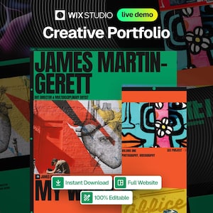 Portfolio Template | Full Website | Creative Artist Designer | Wix Studio | No code