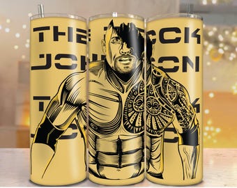 The Rock-Inspired Tumbler Wrap Design 20oz sublimation tumbler wrap jpg.