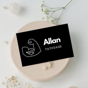 Tattoo Artist Business Card - Canva Template - Modern & Customizable Design