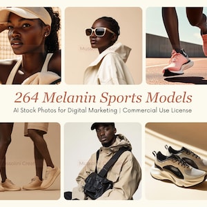Fitness Aesthetic Stock Images Wellness Stock Photo Beauty Branding AI Stock Photos Melanin Bundle Stock Photos Black Models Beauty Website
